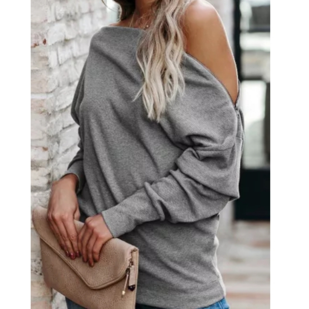 1 2x left💥New boutique ribbed knit zip sleeve top - Picture 3 of 12